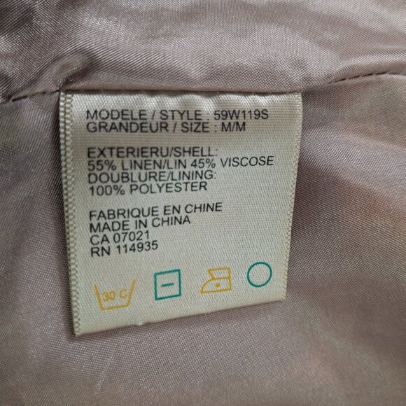 Womens Holiday Party Metallic Linen Blend Babydoll Pleated Peplum Jacket Size M - Picture 16 of 16